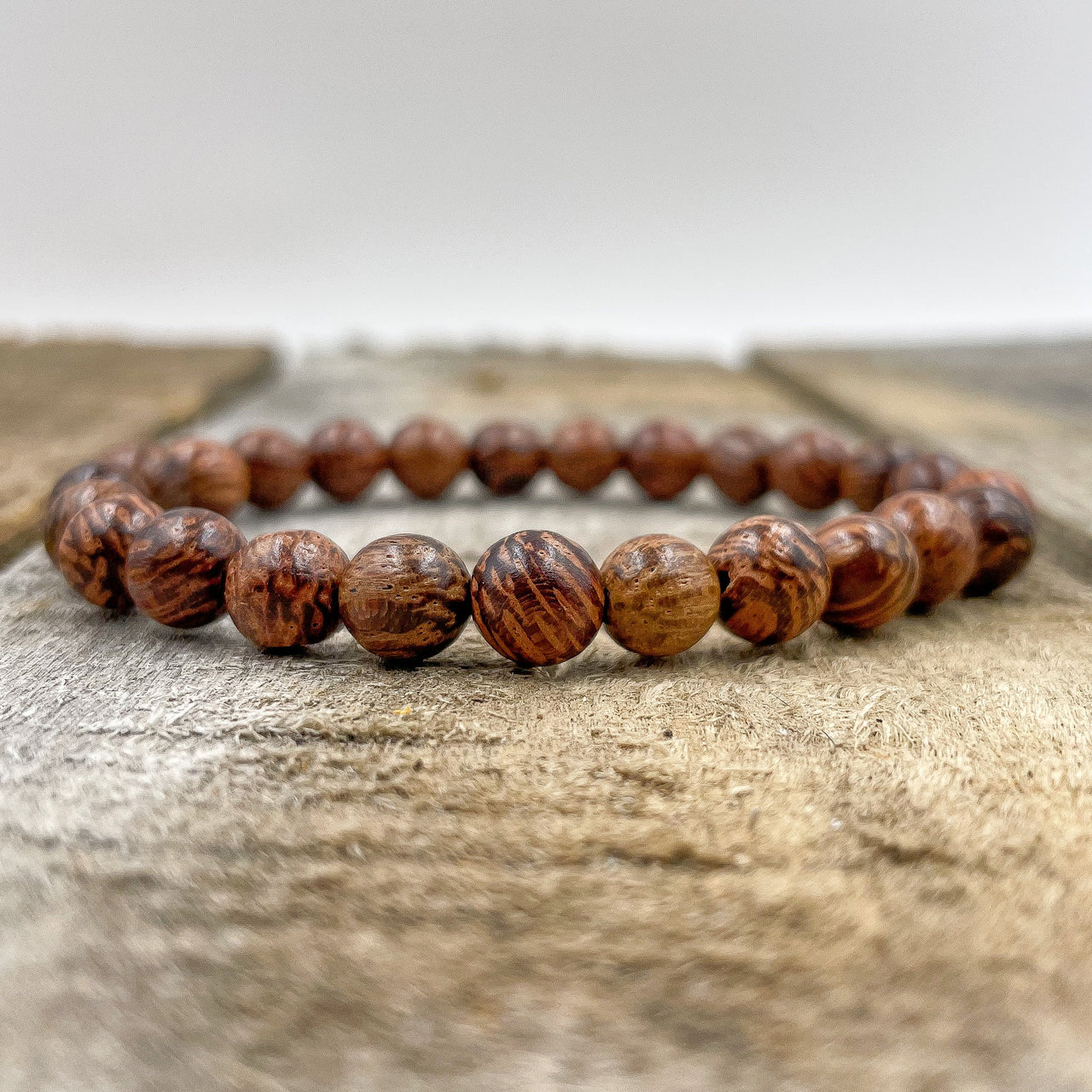 Union - Coconut Palm Wood Mala Beaded Bracelet -