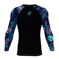 Thumbnail for FYC - Men's Find Your Coast Floral Sleeve Sea Skinz Performance Rash Guard UPF 40+ - 1 COLOR -