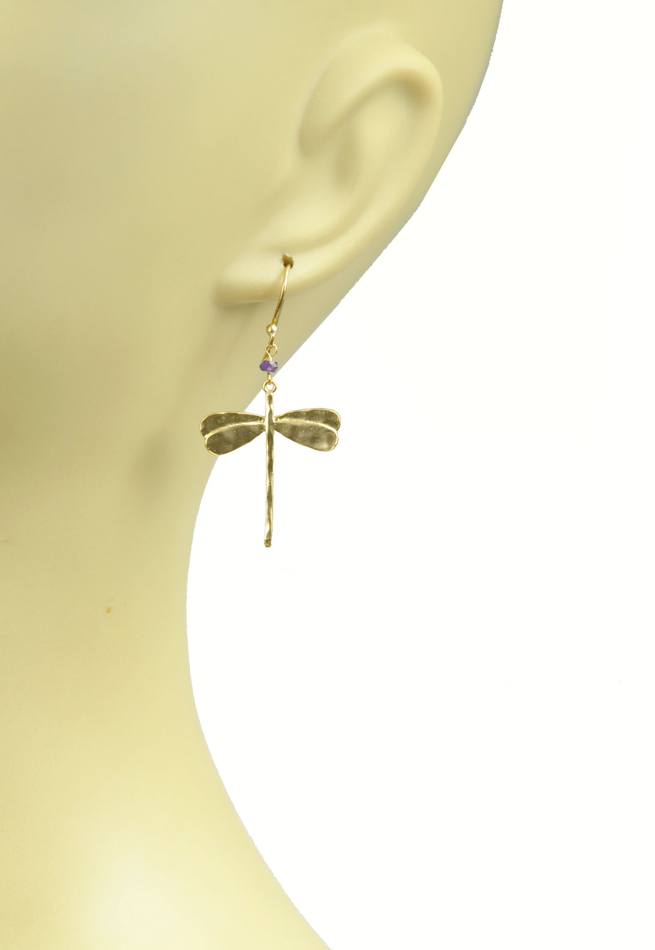 Gena Myint - Dragonfly Amethyst Earrings -