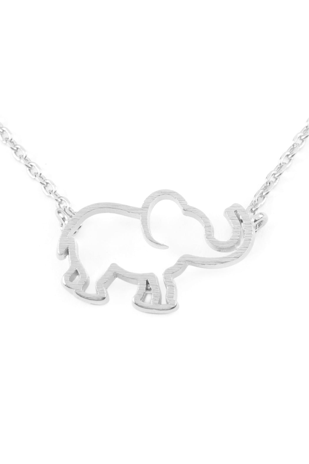 Riah Fashion - Elephant Cast Pendant Necklace - 3 FINISHES -