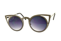 Thumbnail for Grey Cateye Metal Sunglasses - 1 COLOR