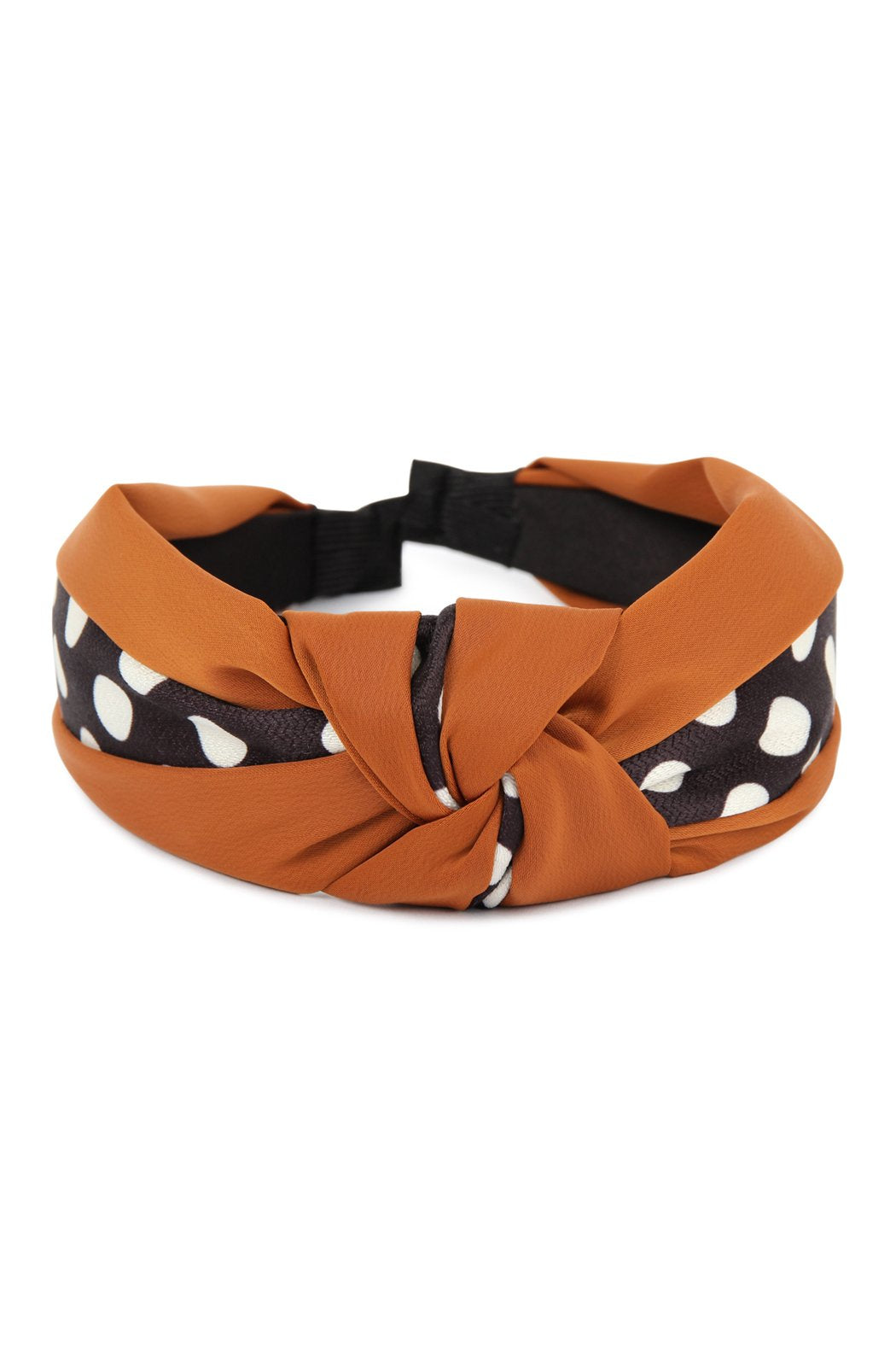 Riah Fashion - Half Tone Polka Dots Tied Hair Band - 5 COLORS