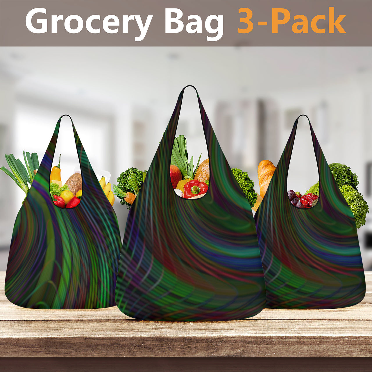 OOTO - GREEN REALITY - KO (3 BAGS) - Grocery Bags -