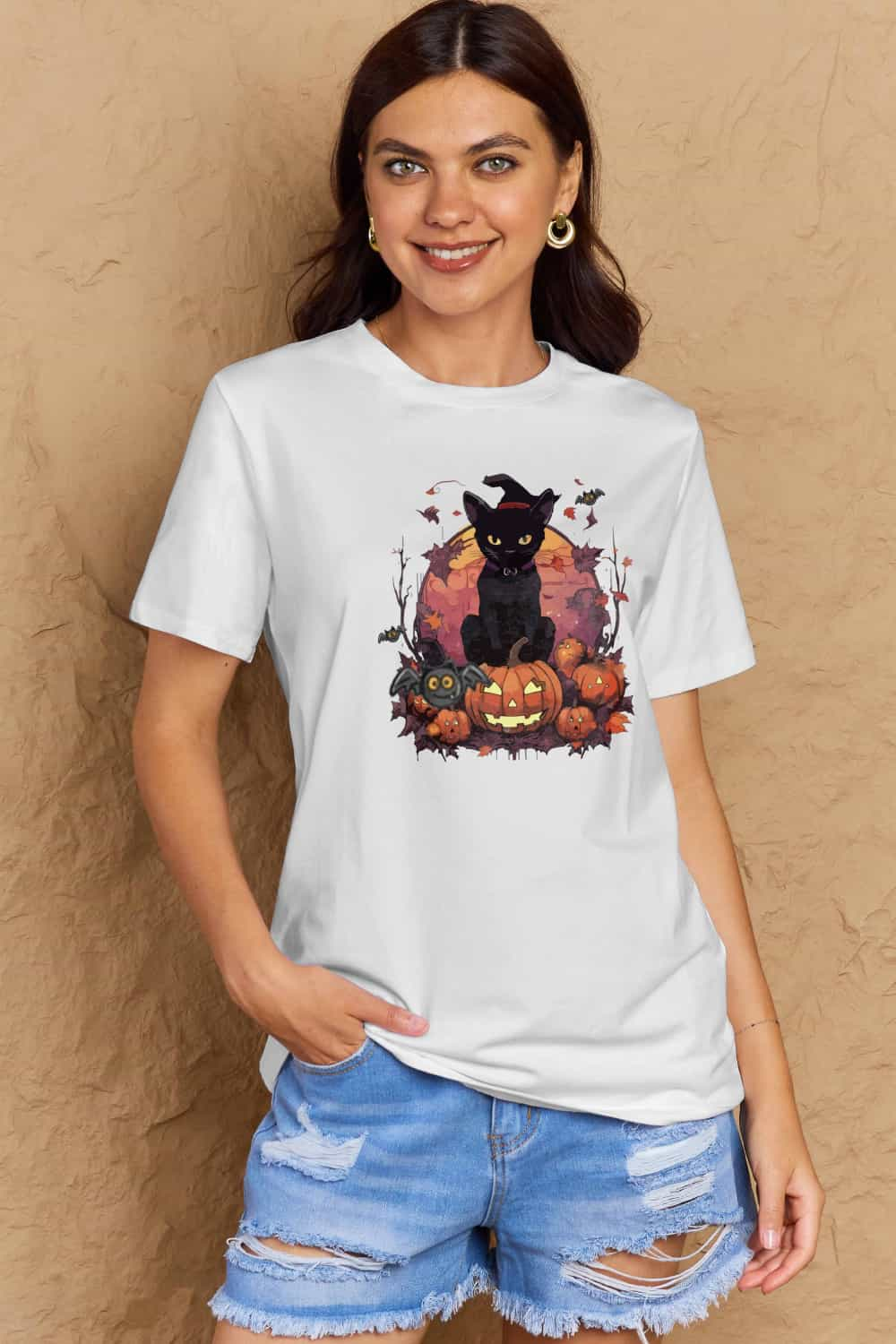 Simply Love Full Size Halloween Theme Graphic T-Shirt - SIZES S THRU 3XL - T - 3 COLORS -