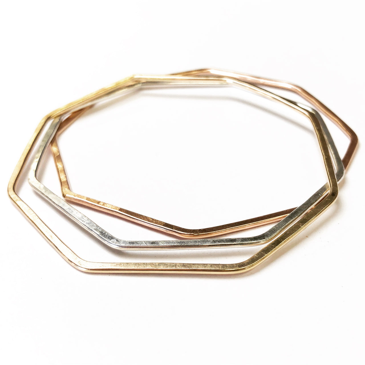 Agapantha - Nash Octagon Bangle - 4 SIZES - STERLING SILVER OR 2 GOLDS -