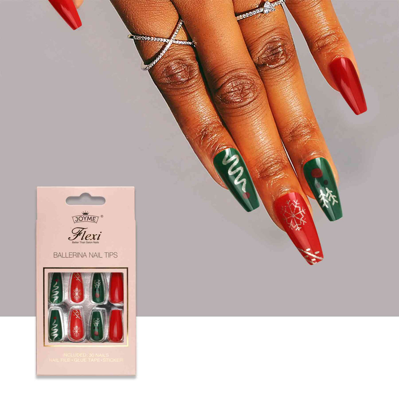 Christmas Theme ABS Press-On Nails - T - 7 STYLES/SETS -