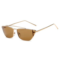 Thumbnail for Estevan | S3008 - Women Metal Retro Flat Lens Rectangular Sunglasses - 4 COLORS -