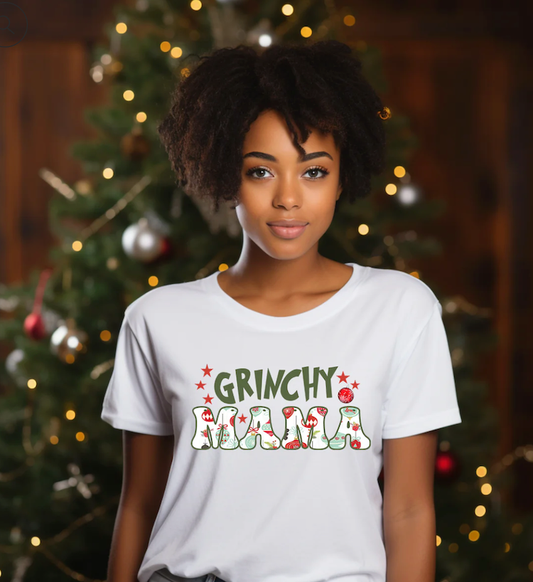 Grinchy Mama T-shirt - 2 COLORS -