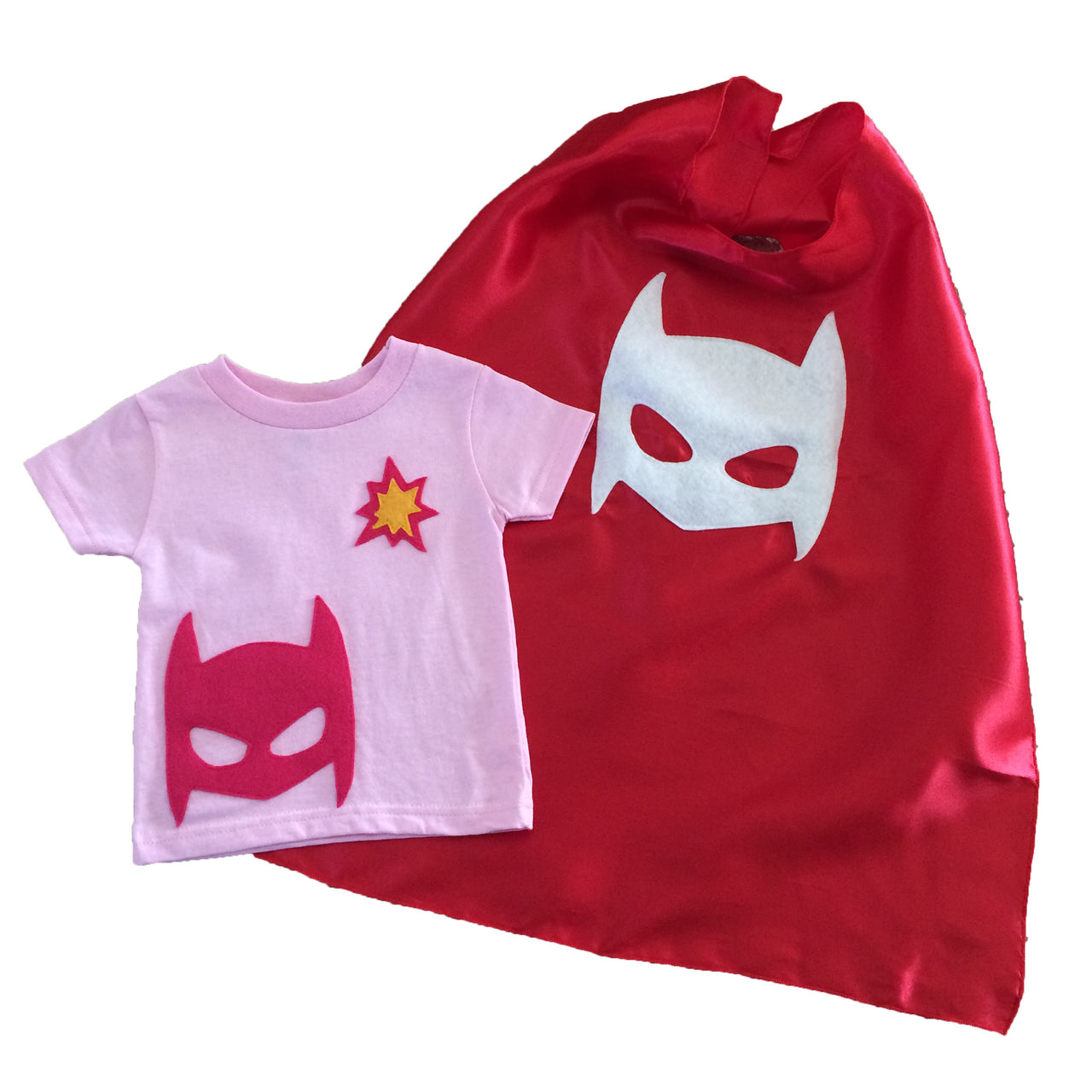 mi cielo - Pow - Superhero Tee & Cape Combo - Red -