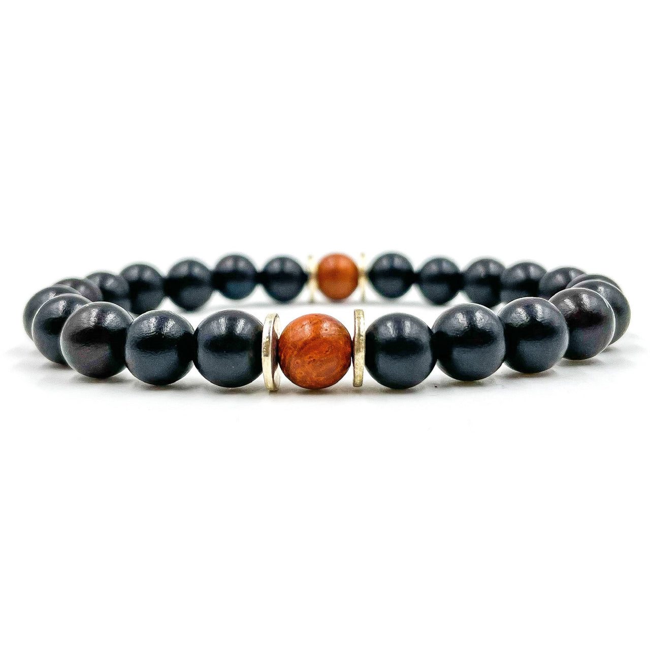 Westland - Ebony Blackwood & Red Rosewood Mala Beaded Bracelet -