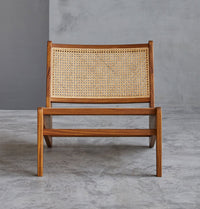 Thumbnail for GFURN - Amandine Lounge Chair - Wood & Natural Rattan -