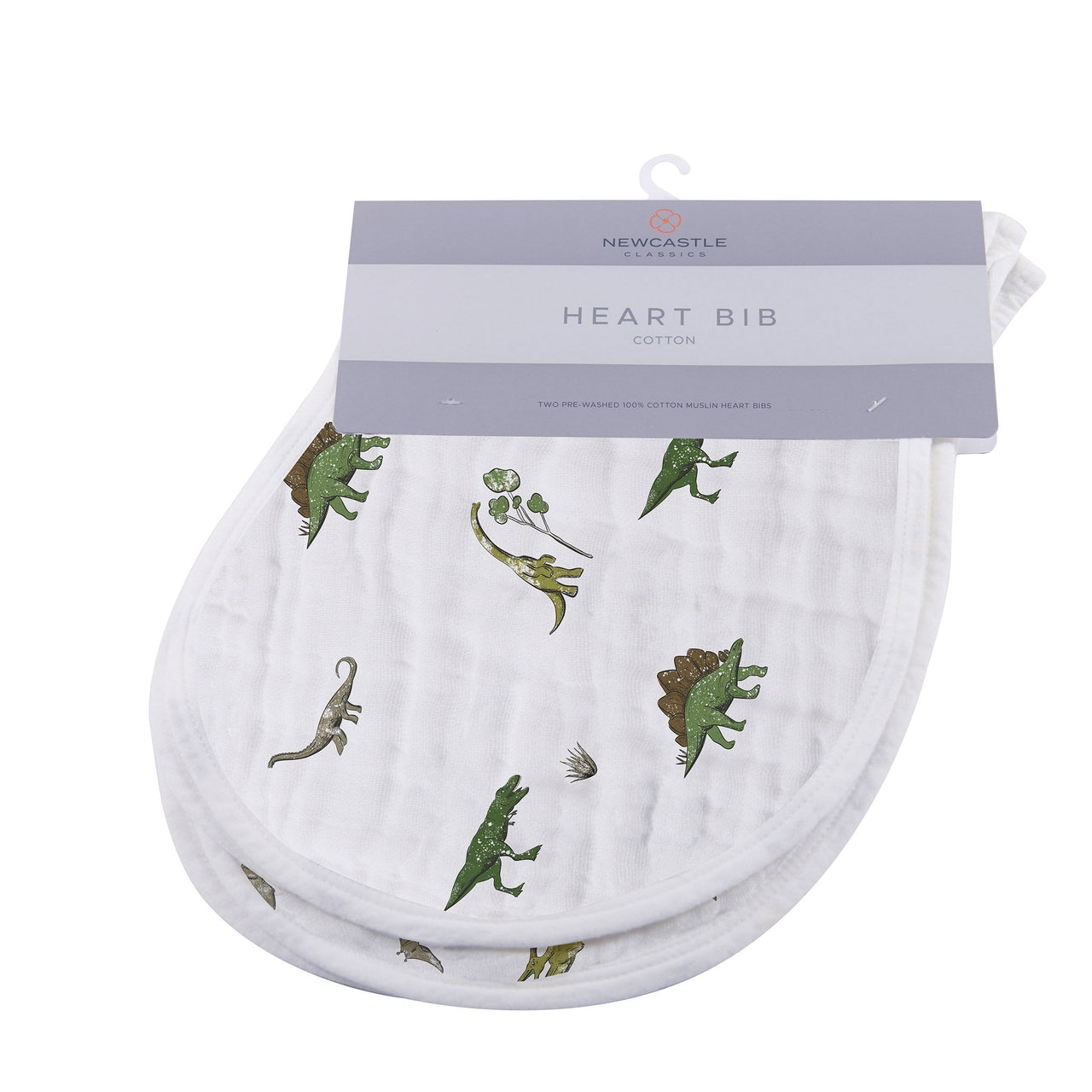 Newcastle - Dino Days Cotton Burp Cloth Bib 2PK -