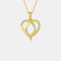 Thumbnail for Moissanite 925 Sterling Silver Heart Shape Necklace