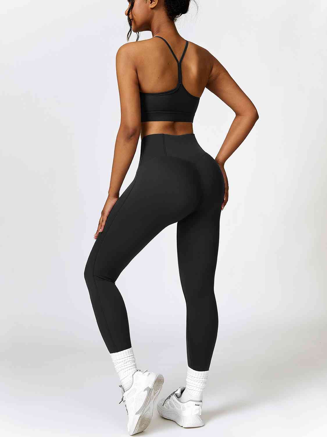 Sport Bra and Leggings Set - 2 PCS. - T - 5 COLORS -