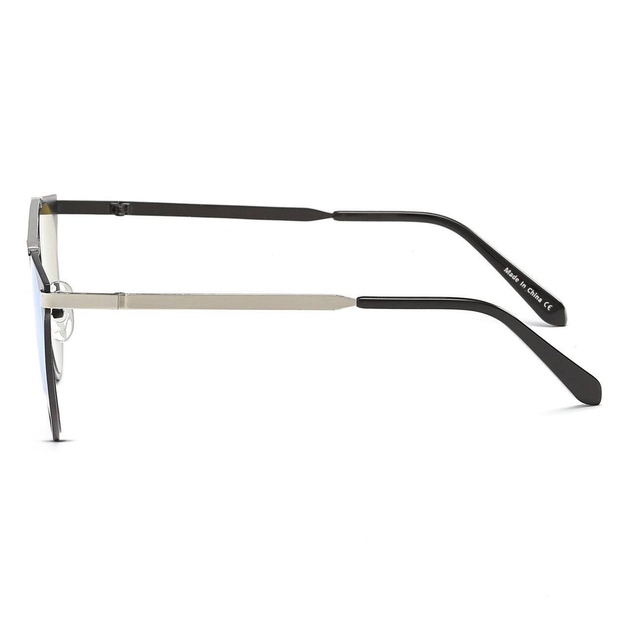 Frisco | A18 - Modern Horn Rimmed Metal Frame Round Sunglasses - 5 COLORS -