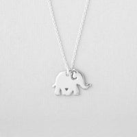 Thumbnail for Sincerely Silver - Elephant Necklace - Solid Sterling Silver Jewelry -