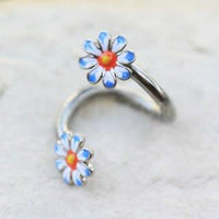 Thumbnail for 316L Stainless Steel Daisy Flower Cartilage Twist Jewelry -