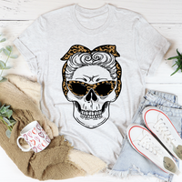 Thumbnail for Skull With Leopard Bandana T-Shirt - 4 COLORS -