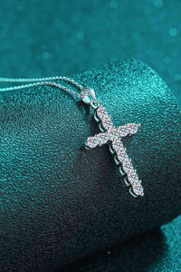 Thumbnail for Adored 925 Sterling Silver Cross Moissanite Necklace