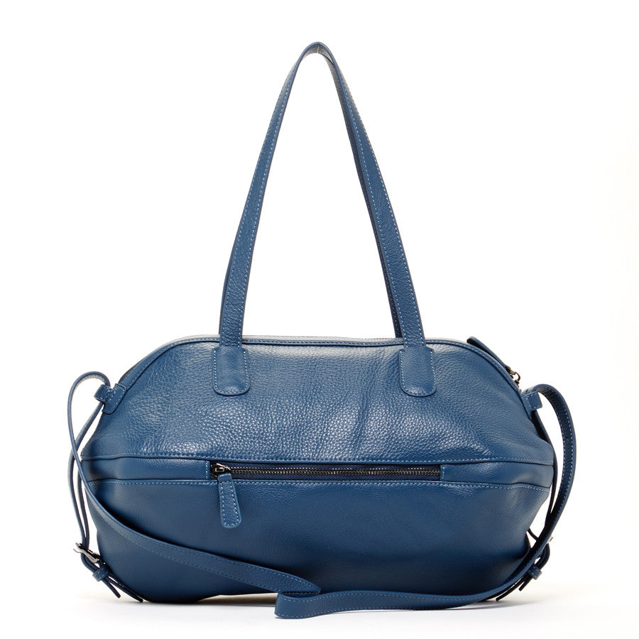 Catherine Blue Leather Satchel Bag -