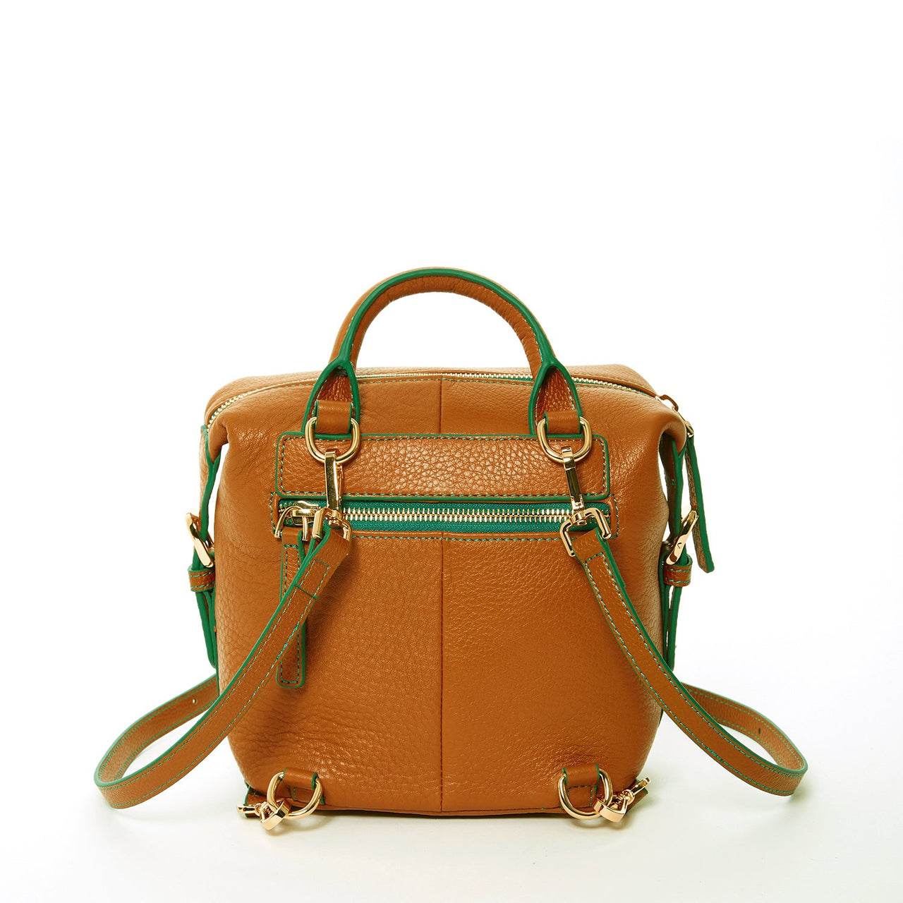 Ashley Small Brown Leather Backpack -