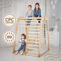 Thumbnail for Indoor Wooden Playground for Children - 6in1 Playground + Swings Set + Slide Board