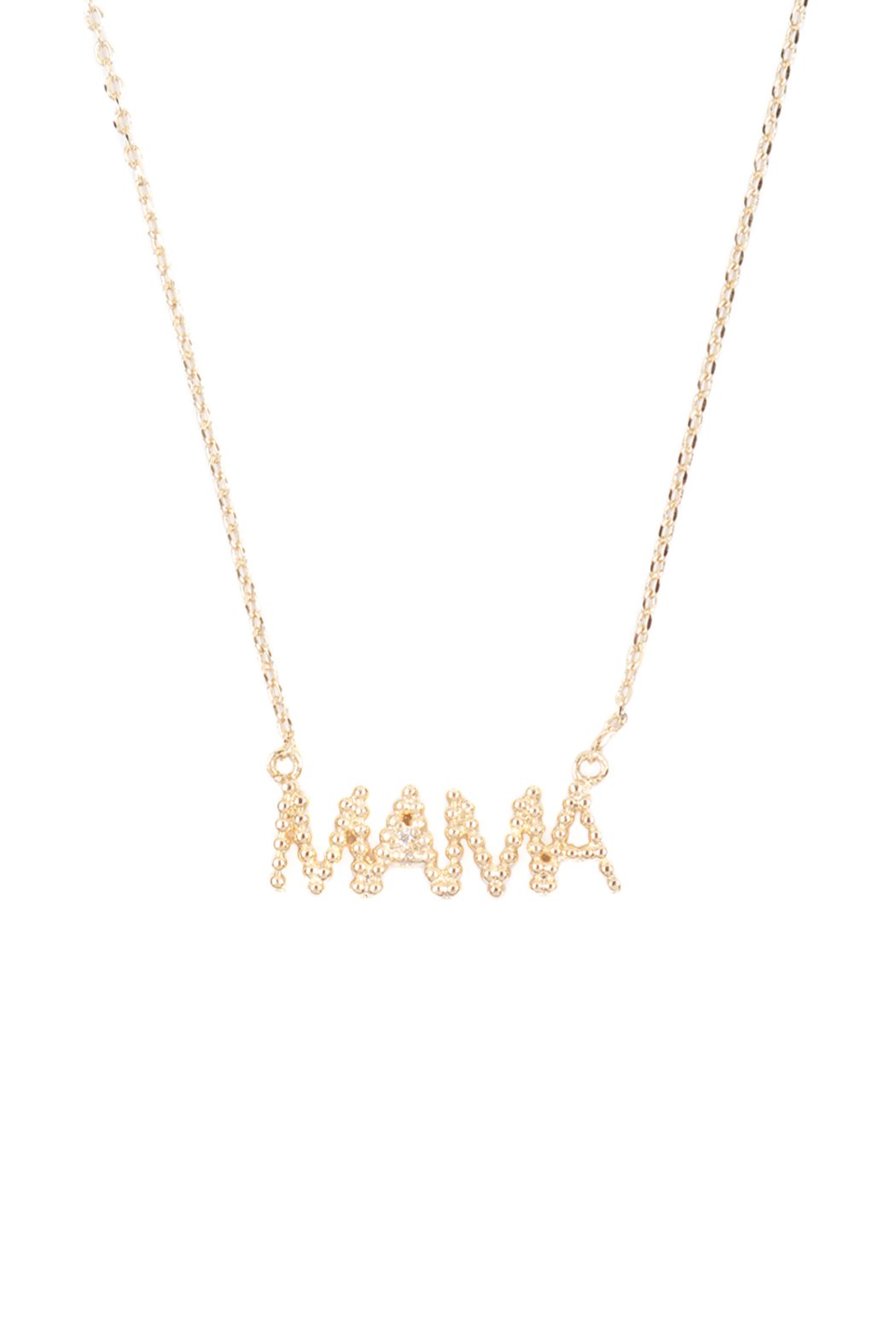 Riah Fashion - Ball Texture "Mama" Necklace - 2 FINISHES -