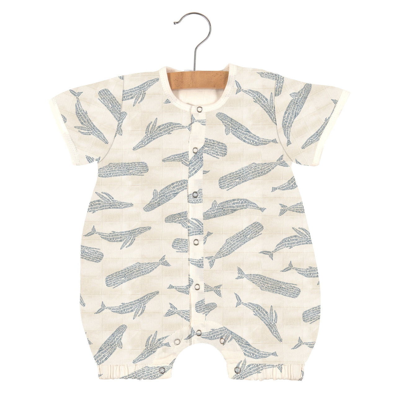 Newcastle - Blue Shadow Whales Bamboo Newcastle Mini Romper -