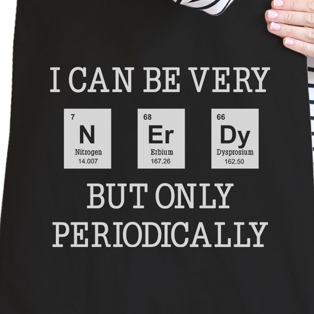 Nerdy Periodically Black Canvas Bags - 1 COLOR -