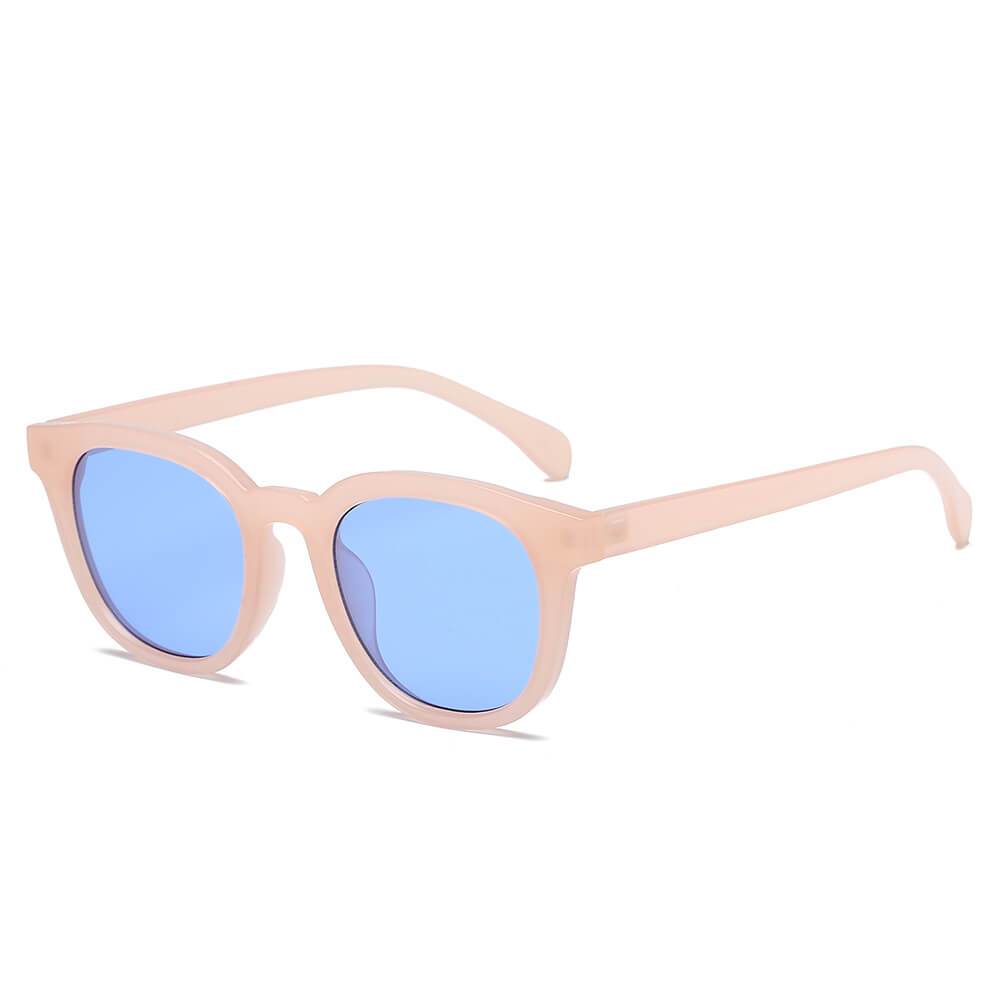 Ivins | S1073 - Women Round Horn Rimmed Fashion Sunglasses - 4 COLORS -