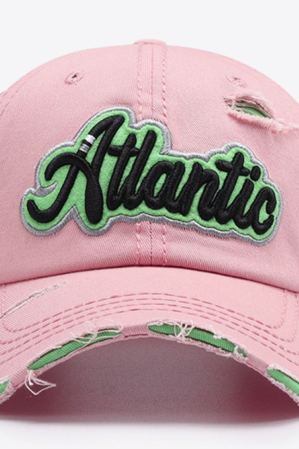 ATLANTIC Graphic Distressed Baseball Cap - T - 7 COLORS -