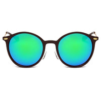 Thumbnail for Dewitt | D32 - Retro Horn Rimmed Keyhole Bridge Round Sunglasses Circle - 4 COLORS -