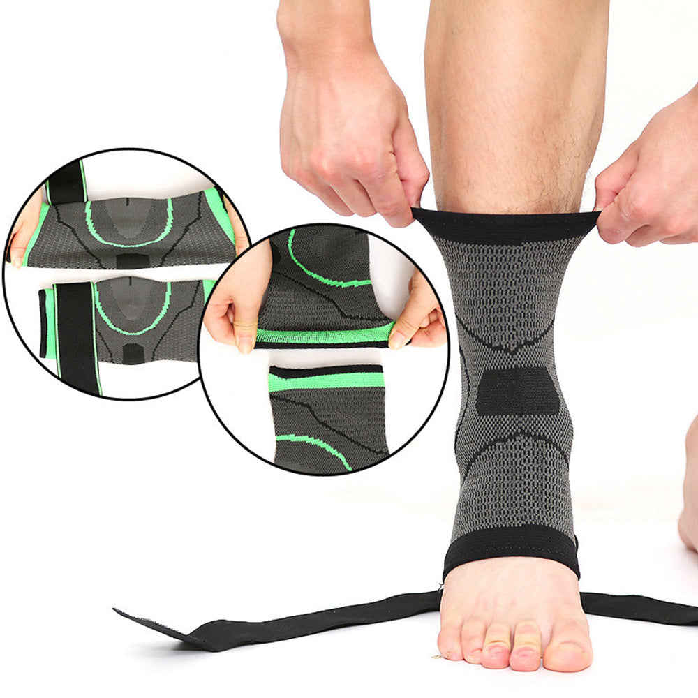 Adjustable Ankle Sport Wrap Ankle Compression Sleeve Foot Brace for all activities you enjoy  - [10-15 DAY DELIVERY] - 4 SIZES - 2 COLORS -