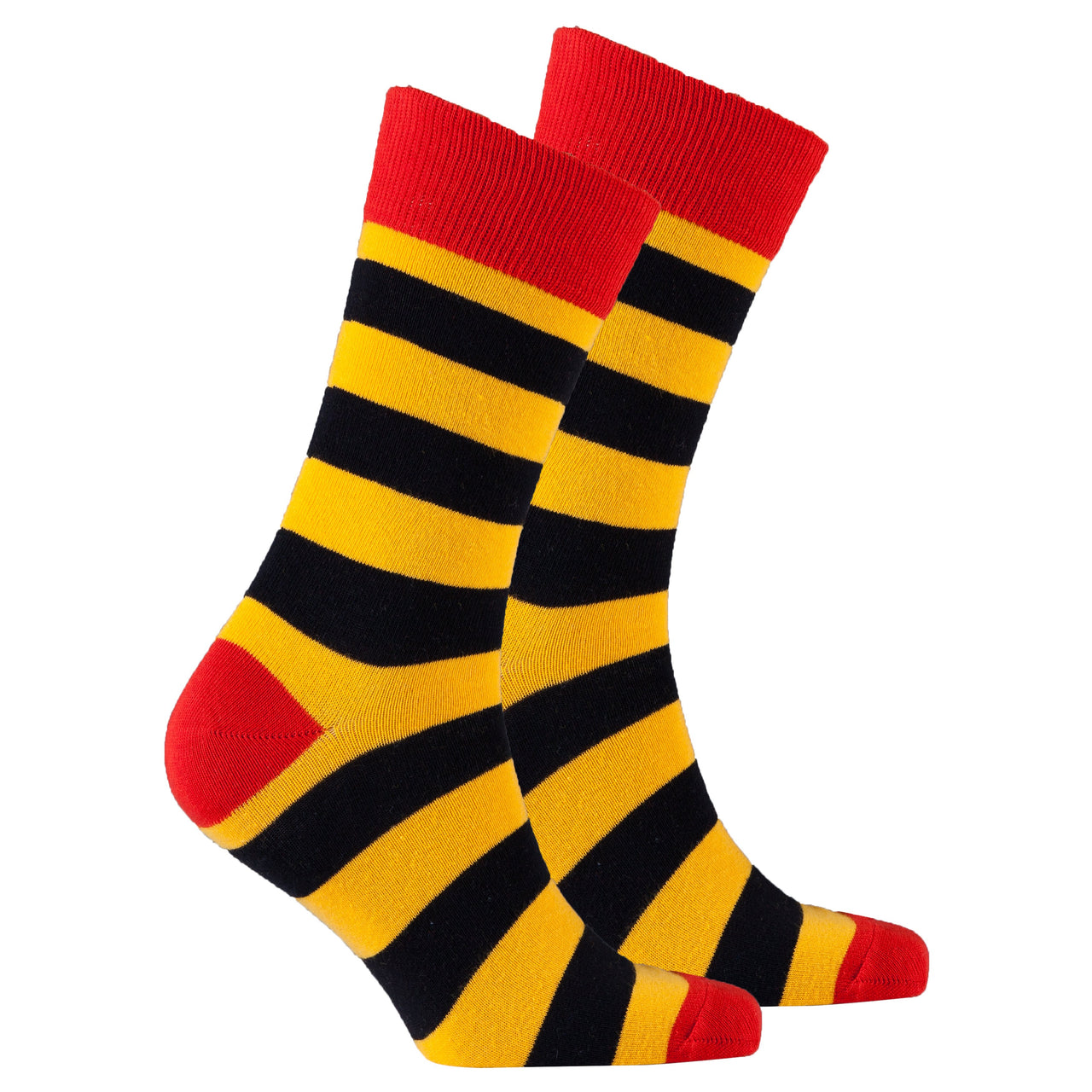 Men's Black Flame Stripe Socks - 1 COLOR -