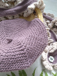 Thumbnail for Baby Bubble - Mauve Alpaca Knitted Beret - 1 COLOR -