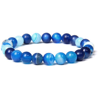 Thumbnail for Natural Healing Energy Labradorite Bracelet Polished 8 Mm Lapis Lazuli Beads Bangle Elastic Pulsera Jewelry - 37 COLORS -