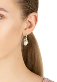 Thumbnail for LATELITA - Pearl Honey Bee Earrings Gold -