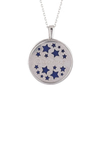 Thumbnail for Zodiac Lapis Lazuli Gemstone Star Constellation Pendant Necklace Silver Taurus -