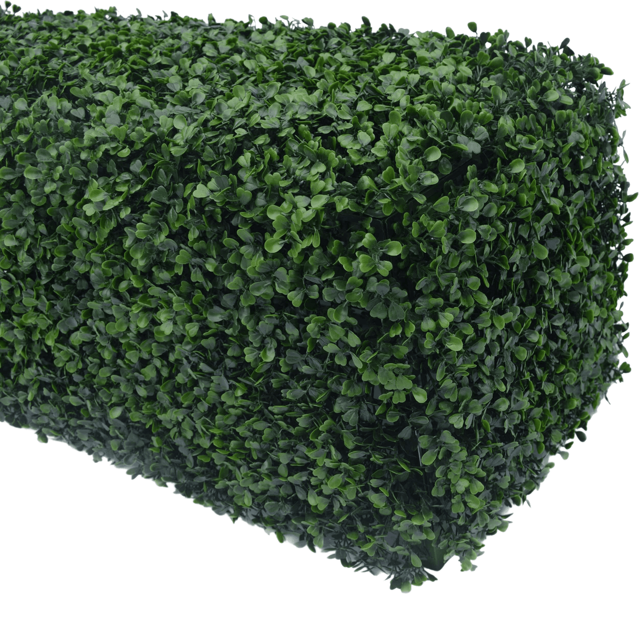 Dark Artificial Boxwood Hedge 40"L X 10"H UV Resistant - INSTANT HEDGE! -