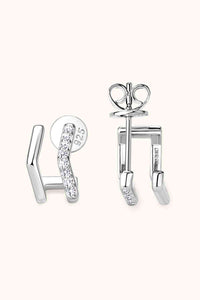 Thumbnail for Moissanite 925 Sterling Silver Double-Layered Earrings