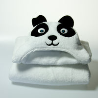 Thumbnail for Little Ashkim - Panda Hooded Cotton Turkish Towel: Little Kid -