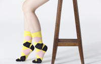 Thumbnail for Women's Black Pineapple Argyle Socks - 1 COLOR -