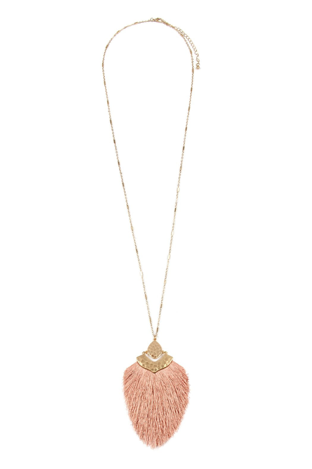 Arrow Shaped Tassel Pendant Linked Necklace - 10 COLORS -