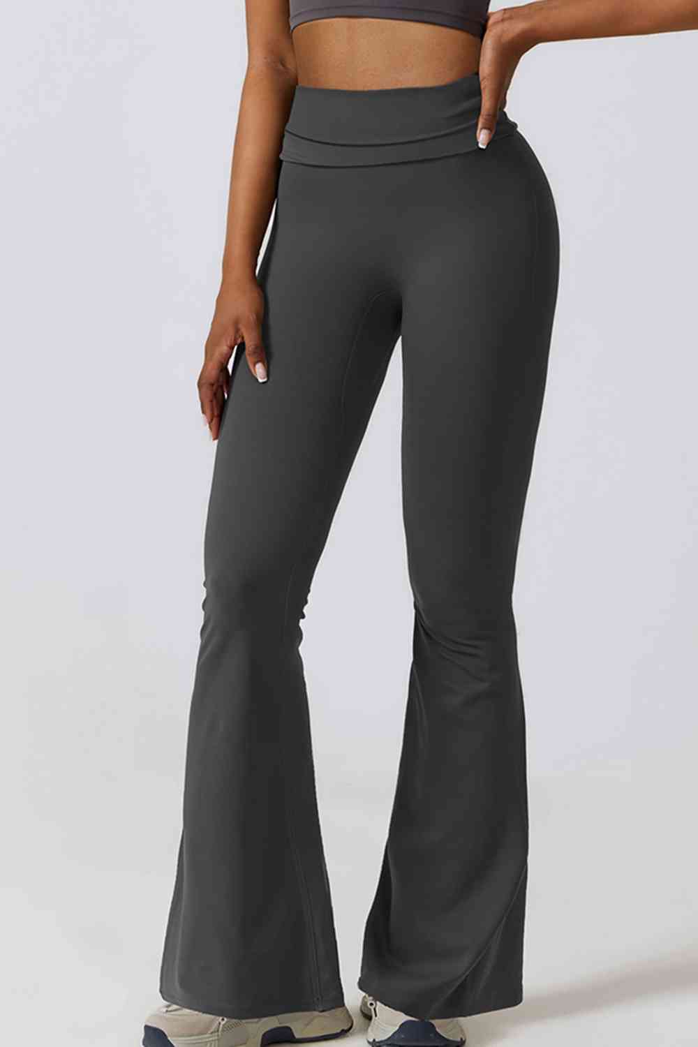 Halter Neck Flare Sport Jumpsuit - T - 4 COLORS -