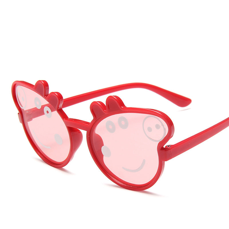 Fashion Kids Sun Glasses Cute Designers Cartoon Pig Shades Sun Glasses Children Sunglasses  - [10-15 DAY DELIVERY] - 8 COLORS -