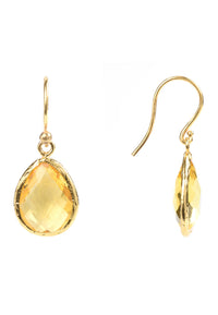 Thumbnail for LATELITA - Petite Drop Earring Citrine Hydro Gold -