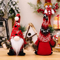 Thumbnail for Pom-Pom Trim Pointed Hat Christmas Gnomes - 9.5