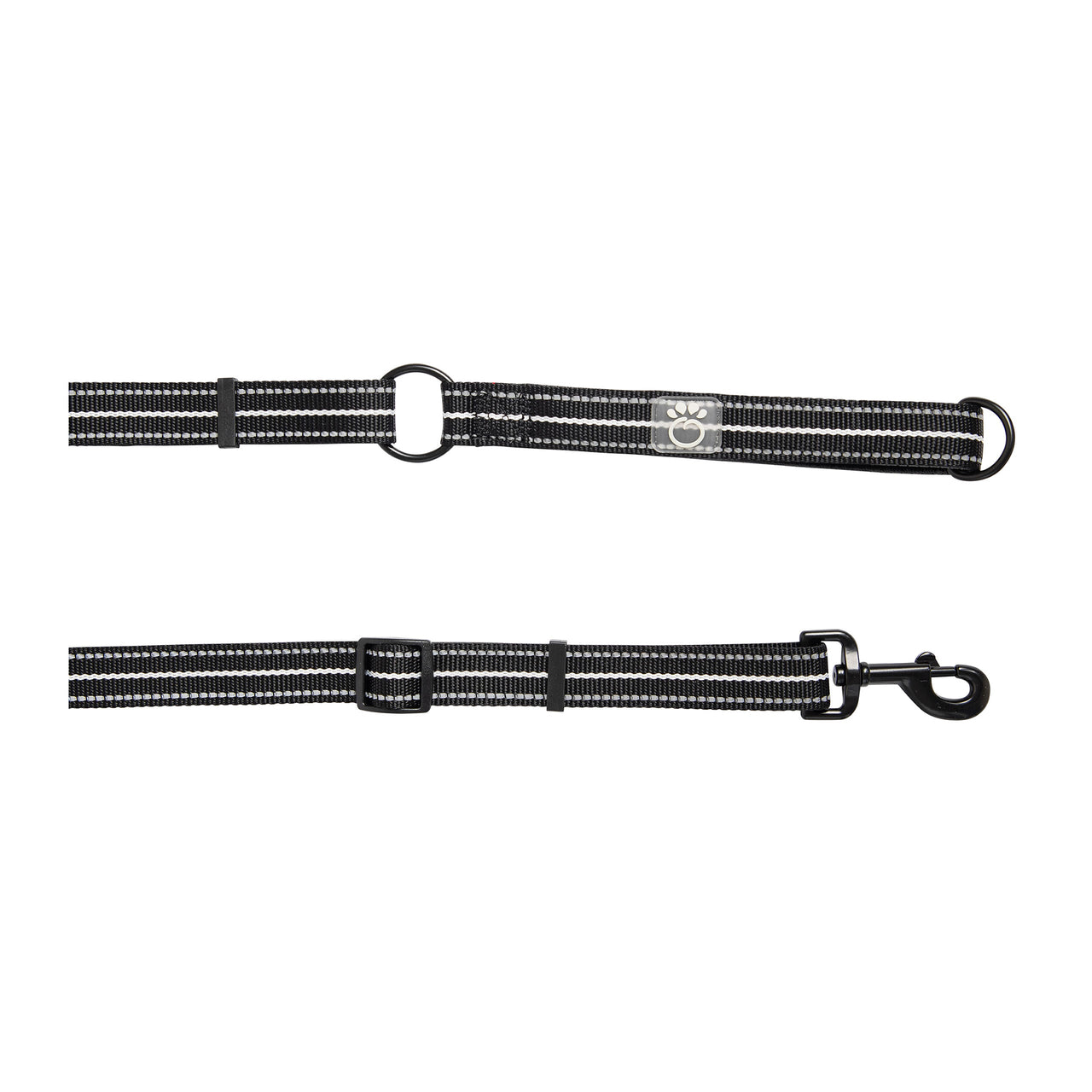 Reflective Leash - EEZY-6 - Black - 2 SIZES -