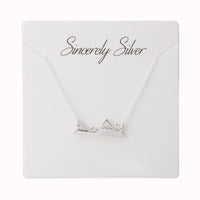 Thumbnail for Sincerely Silver - Mountain Range Necklace -