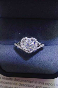 Thumbnail for Adored 1 Carat Moissanite 925 Sterling Silver Heart Ring